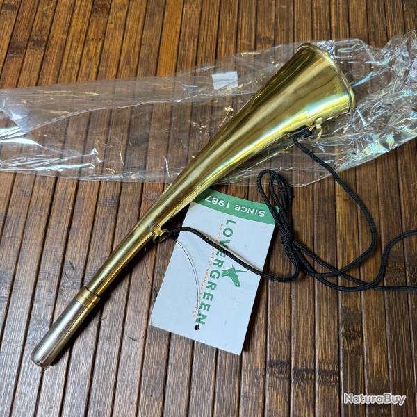 CORNE D'APPEL PAVILLON EN LAITON PIBOLE LOVERGREEN 31 cm -