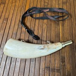 CORNE D'APPEL JANUEL PIBOLE EN VÉRITABLE CORNE MARQUE ELLES FABRICATION FRANÇAISE 24 cm