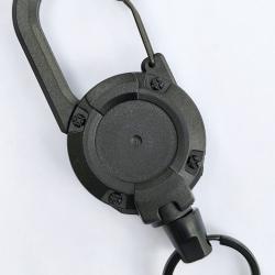 Mousqueton porte-clefs/carte noir 65 cm