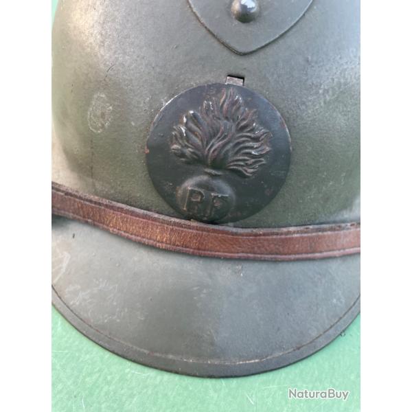 Casque Adrian 1915 Kaki Infanterie fabricant Carpentier