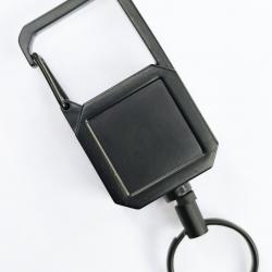 Mousqueton porte-clefs/carte noir