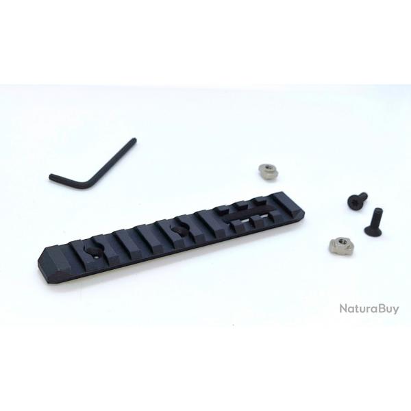 RAIL PICATINNY ALUMINIUM NOIR 11 SLOTS M LOCK OCCASION COMME NEUF