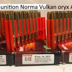 Lot de munition Norma Vulkan oryx Alaska