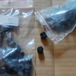 Lot de 100 projectiles caoutchoucs neufs H&C pour revolver poudre noire