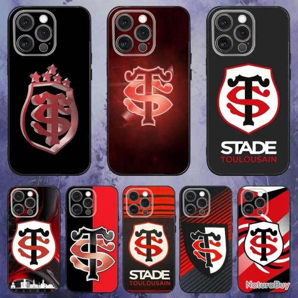 Stade Toulousain Coque Anti Choc pour iPhone, Modele: Au Choix