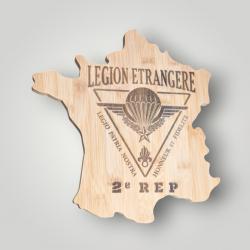 Planche en bois France Legion Etrangere 2eme REP - militaire para parachutiste militaria commando