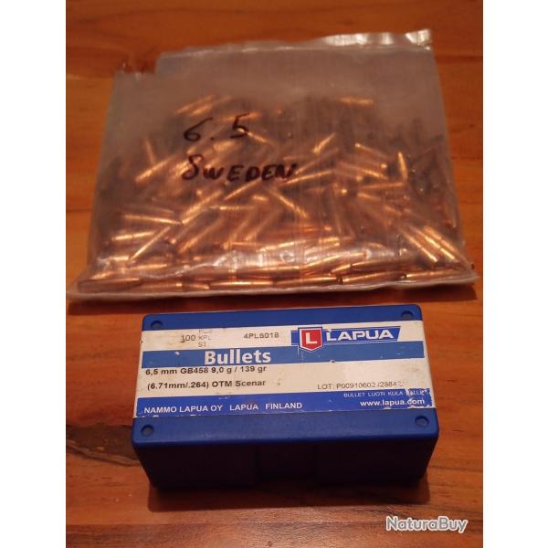 lot de 236 ogives calibre 6.5