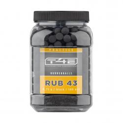 Billes pour arme de défense T4E Caoutchouc entrainement - Cal. 43 x500