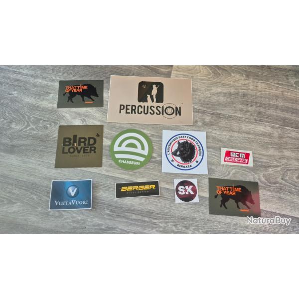 autocollant chasse lot 6