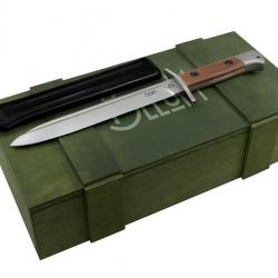 Dague Maserin "BELUM" lame 20cm manche bois de santos livree en caisse "militaire"