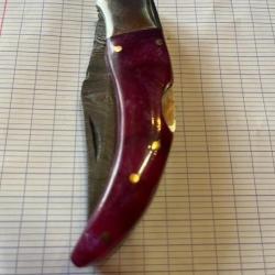 couteau lame damas