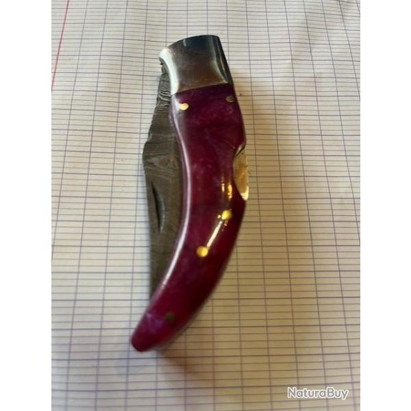 couteau lame damas