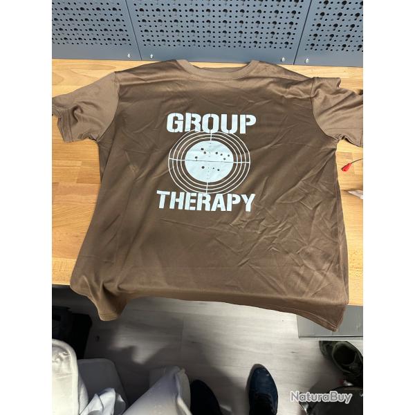 t-shitt maron tan group therapy taille L