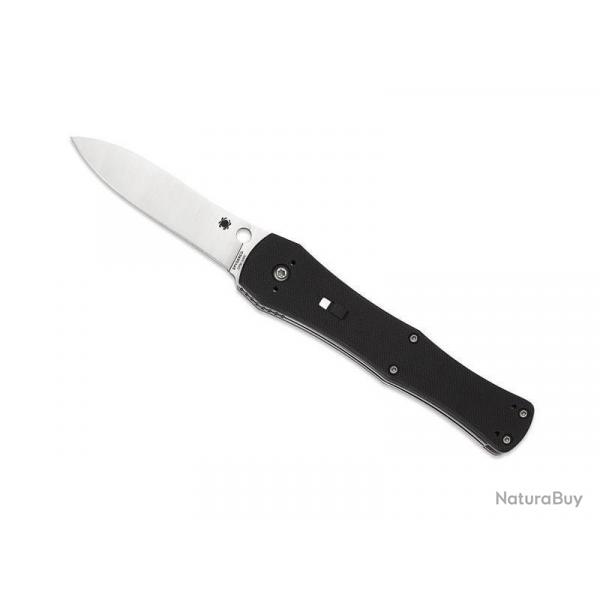 Couteau papillon Spyderco JANISONG lame acier manche 12.5cm g10 noir