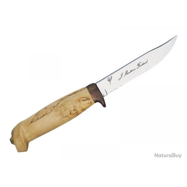 Poignard de chasse Marttiini lame 11cm manche bouleau garde gravee + etui