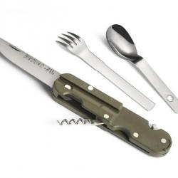 Couteau couvert BIVOUAC camping 3 pieces + etui