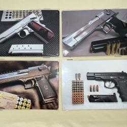 4 Plaques métalliques pistolets -DESERT EAGLE - CZ ...