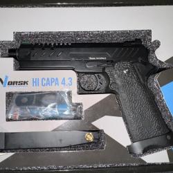 Vorsk Hi-Capa 4.3 PA GBB noir (Haut de gamme) airsoft TBE (Fabriqué par nuprol)