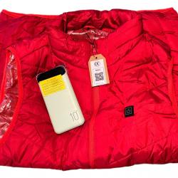 Kit chauffant spécial Chasseresse : Gilet Chauffant avec sa batterie + Chaufferette de poche