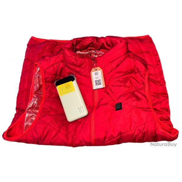 Kit chauffant spcial Chasseresse : Gilet Chauffant avec sa batterie + Chaufferette de poche