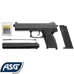 Pistolet airsoft MK23 Socom ASG - Réplique à ressort avec silencieux