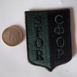 écusson obsolète !!! insigne militaire SFOR (vert et noir) OPEX Bosnie