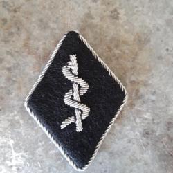 LOSANGE DE  MANCHE EN CANETILLE DE MEDECIN.FOND NOIR
