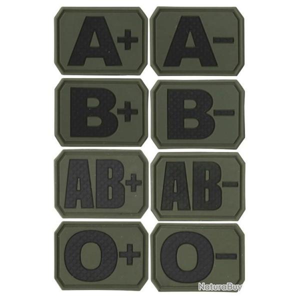 Patch PVC Groupe Sanguin Vert OD AB-