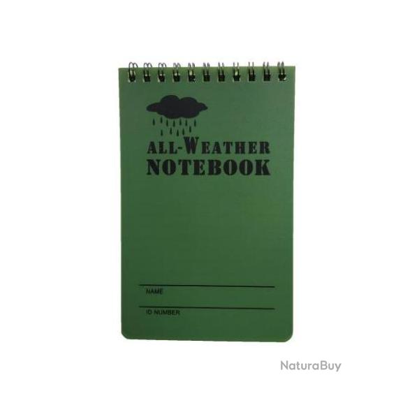 CARNET DE NOTES WATERPROOF Vert OD