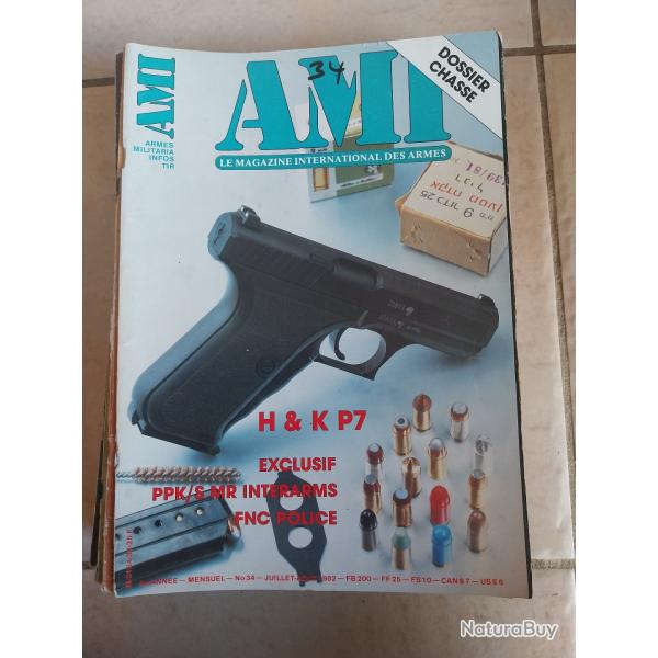 AMI - armes militaria infos 15 exemplaires entre le numro 34 et le 74