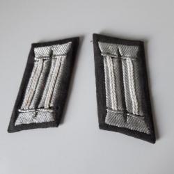 PAIRE DE PATTES DE COL D OFFICIER DE CHASSEUR MOTORISÉ LA NVA