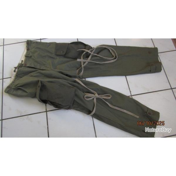 Pantalon parachutiste US army ww2 seconde guerre Ardennes Market Garden Hollande Allemagne para
