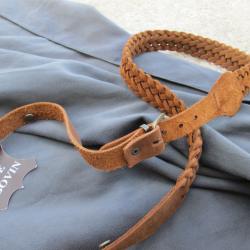 bretelle tressé cuir