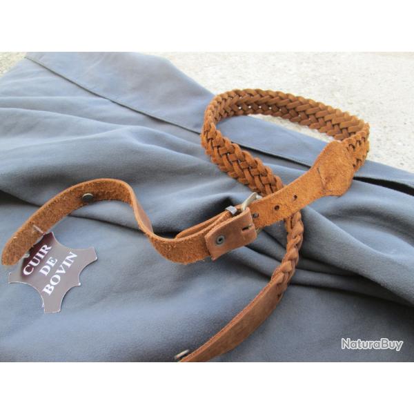bretelle tressé cuir