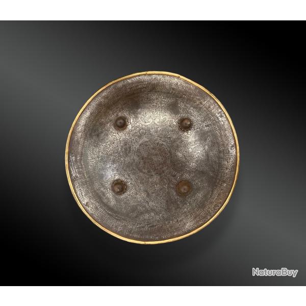 BOUCLIER appelé Dhal ou Sipar Indo-perse Fin du XVIIIème - début du XIXème siècle