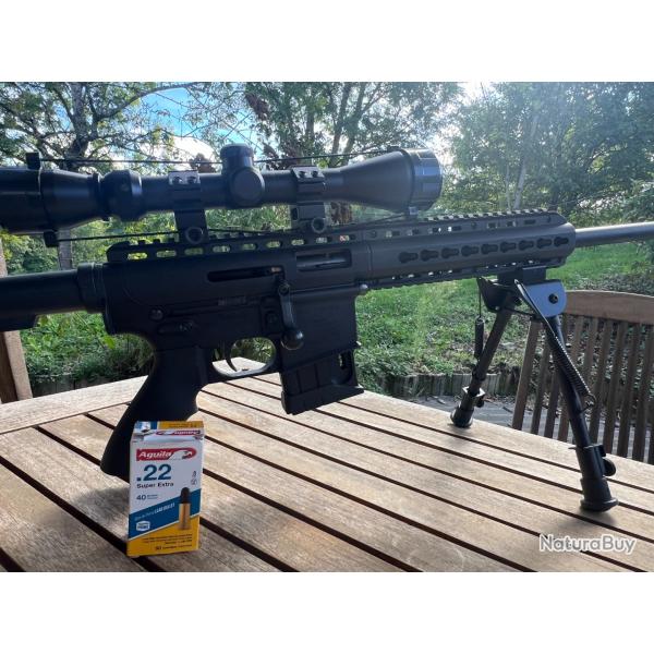 Carabine PALLAS BA-15 Tactical Black "Pack Sniper 3-9x40" cal.22lr