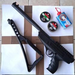 Pistolet A Air Break Barrel Langley Pro Sniper -Black Ops Soul-Calibre 4.5 MM