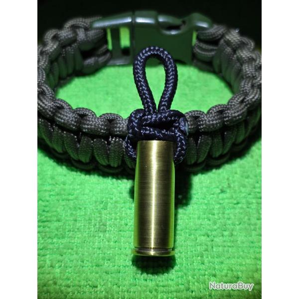 Porte clef 44 magnum rem mag paracorde court BLACK