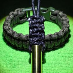 Porte-clé 44 magnum/rem/mag paracorde long BLACK