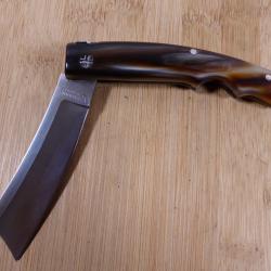 Couteau pliant régional SALADINI SCARPERIA " Il RASOLINO" corne ITALY TB état