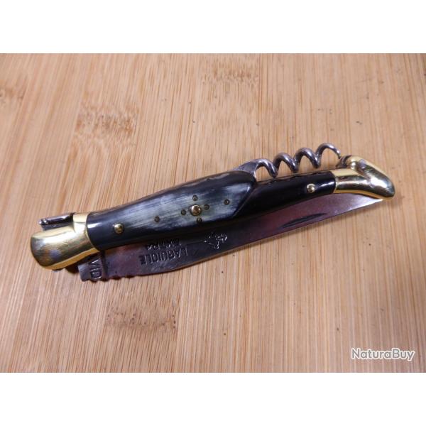 Couteau pliant LAGUIOLE 3 pices G DAVID corne Thiers TB tat FRANCE