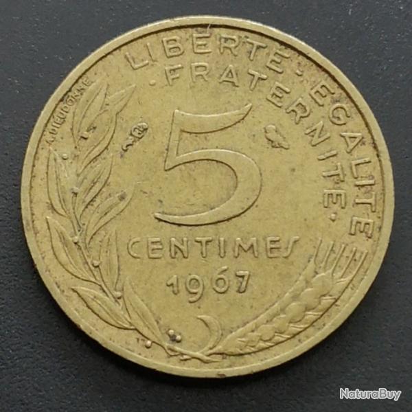 Monnaie France - 1967 - 5 centimes Marianne (Grade : TB) - Ref N0255