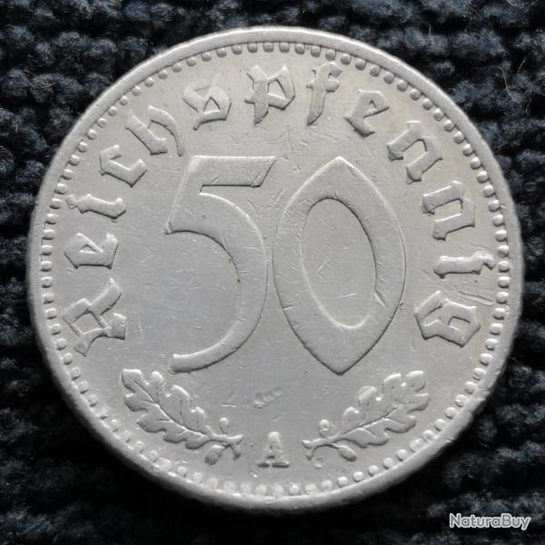 Monnaie Allemagne - 1935 A - 50 reichspfennig (Grade : TTB) - ref N1460