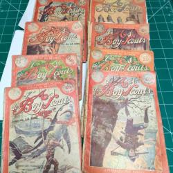 Lot de 10 livres l'as des boy scouts par jean de la hire