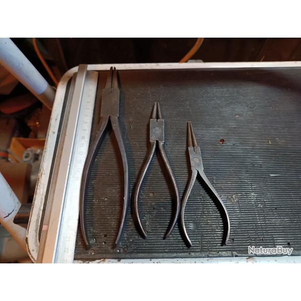 Lot ancienne pince bec rond pro