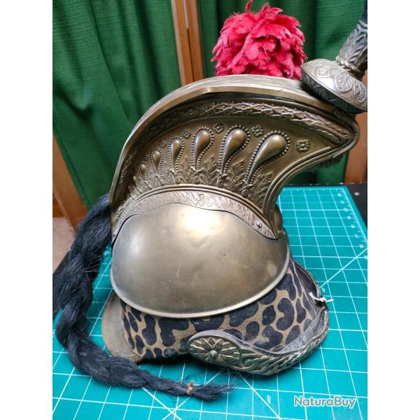 CASQUE DE DRAGON MODELE 1858, SECOND EMPIRE, 4EME DRAGON