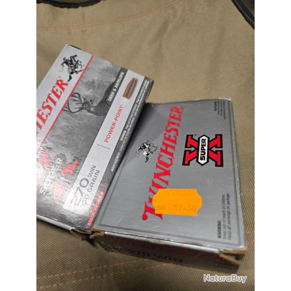 Lot de 33 munitions 270Win