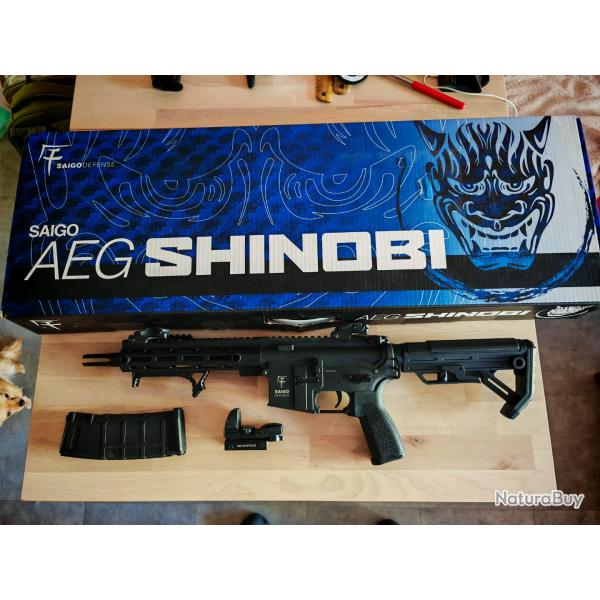 Réplique M4 SHINOBI Noir SAIGO AEG 6mm