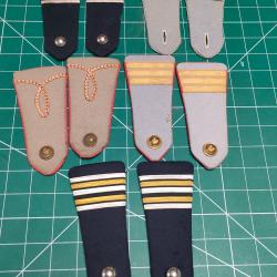 LOT DE 5 PAIRES D'EPAULETTES, SAINT CYR, TIRAILLEURS ? LT COLONEL