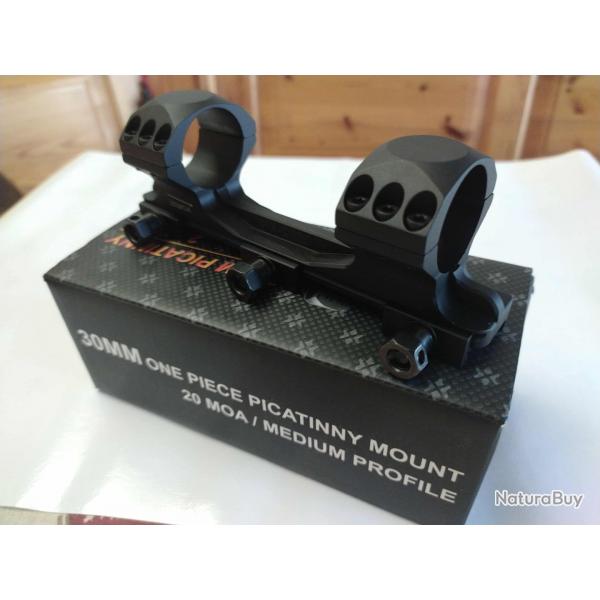 Montage monobloc Vector Optics X-Accu, Profil Medium, 30mm, 20 moa